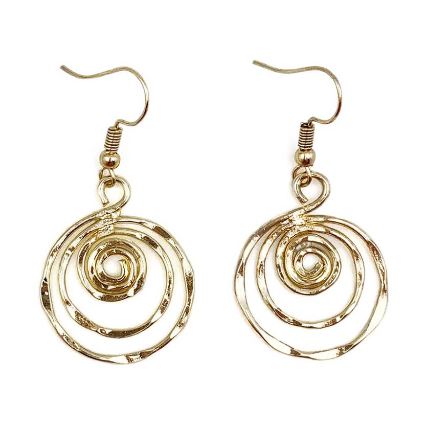 Anju Jewelry Earrings Anju Jewelry Small Spiral Circle Earrings - Multiple Metals 97282782 Anju Jewelry Small Spiral Circle Earrings - Multiple Metals