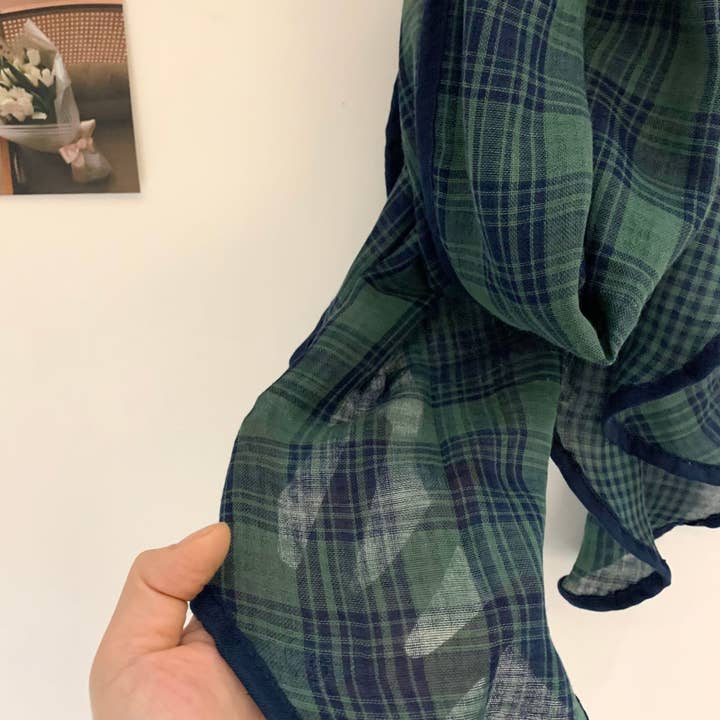 Lightweight Checkered Autumn Scarf - Multiple Colors
