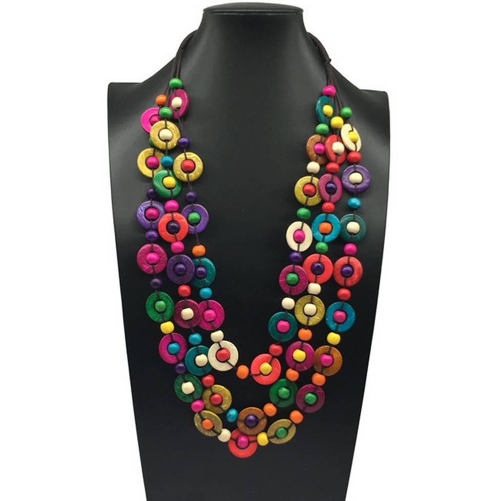ACCITY Necklaces Hand Woven Triple Strand Necklace Hand Woven Triple Strand Necklace
