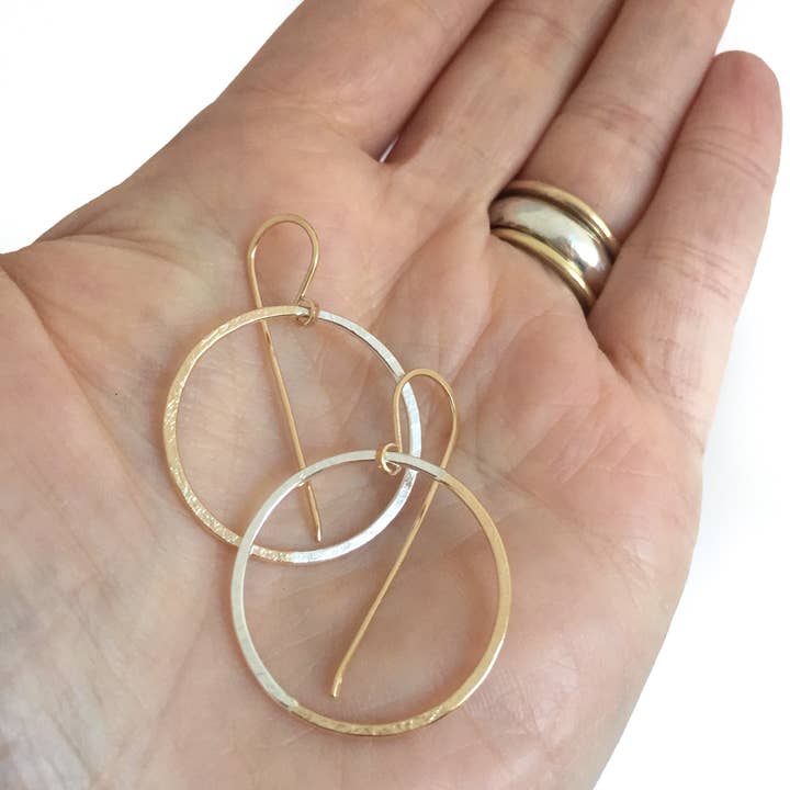 Shepherd's Run Half and Half Halo Drop Earrings