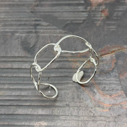 Anju Jewelry Silver Organic Loop Cuff Bracelet