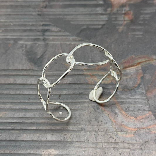 Anju Jewelry Silver Organic Loop Cuff Bracelet