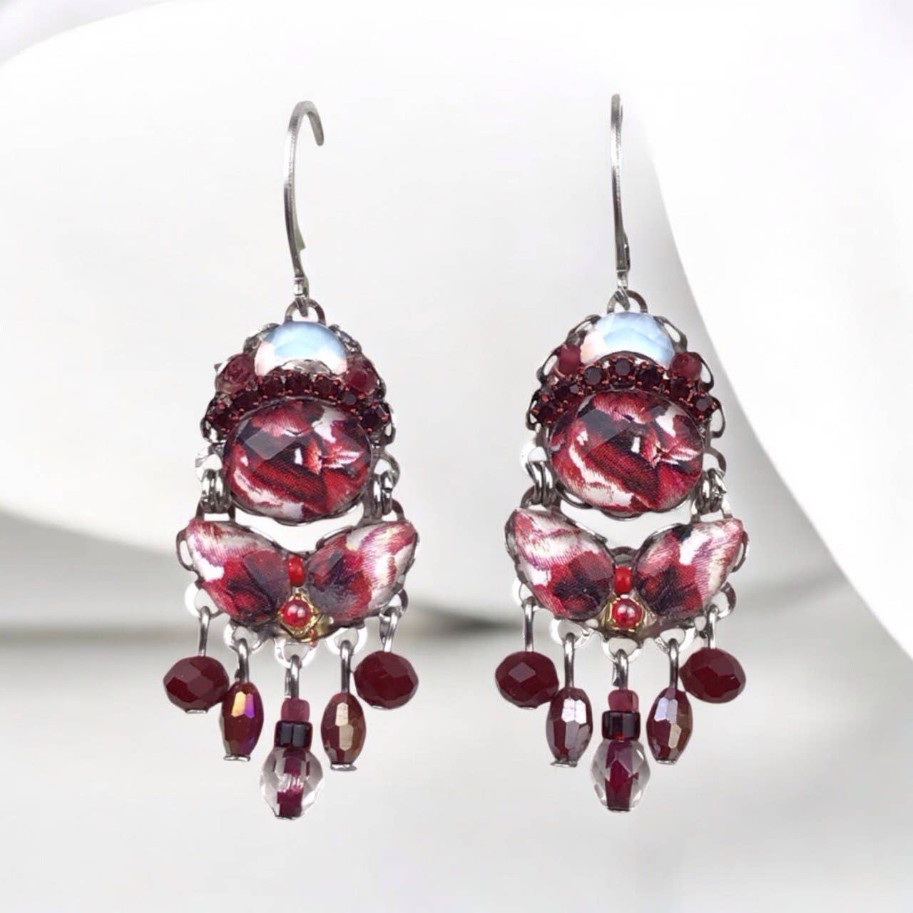 Melizi Jewelry Earrings Melizi Jewelry Ruby Crystal Earrings 03820254 Melizi Jewelry Ruby Crystal Earrings