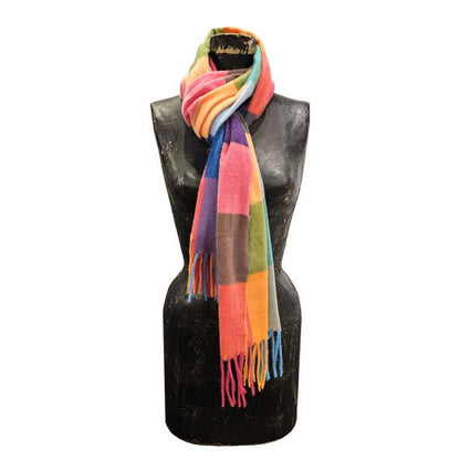 Mediterranean Concepts Scarves Med. Concepts Large Bright Block Check Scarf 00795102 Med. Concepts Large Bright Block Check Scarf
