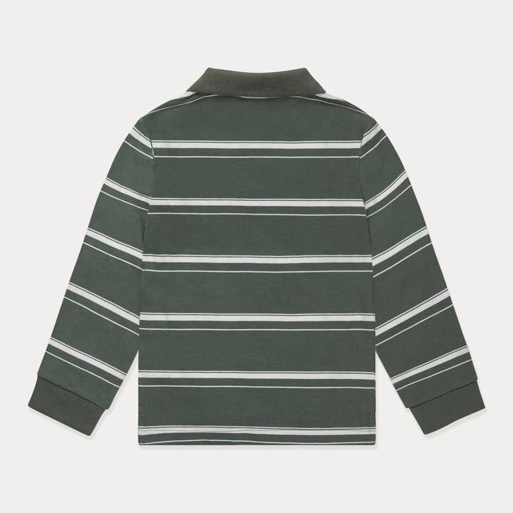 Striped Long Sleeve Polo Shirt