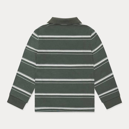 Striped Long Sleeve Polo Shirt