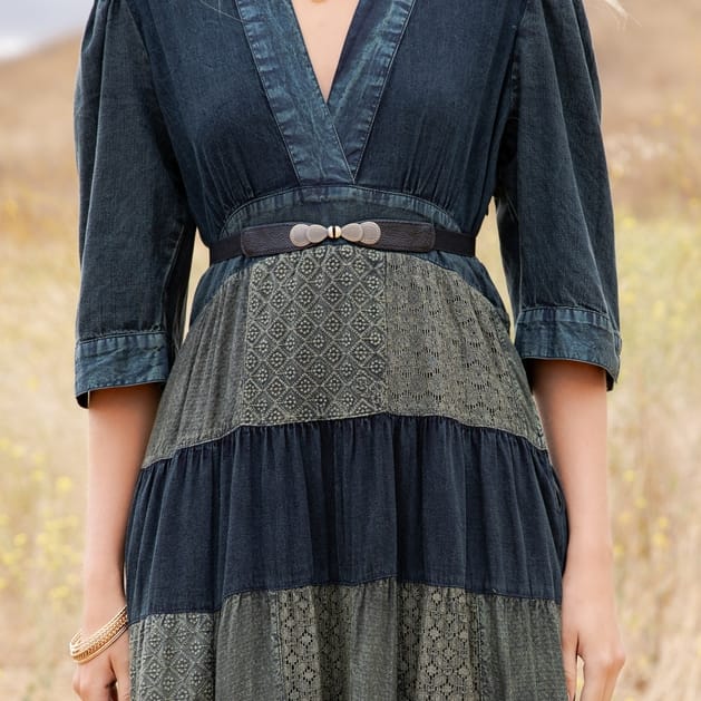 Young Threads Dresses Mixed Patchwork Boho Maxi Dress Mixed Patchwork Boho Maxi Dress