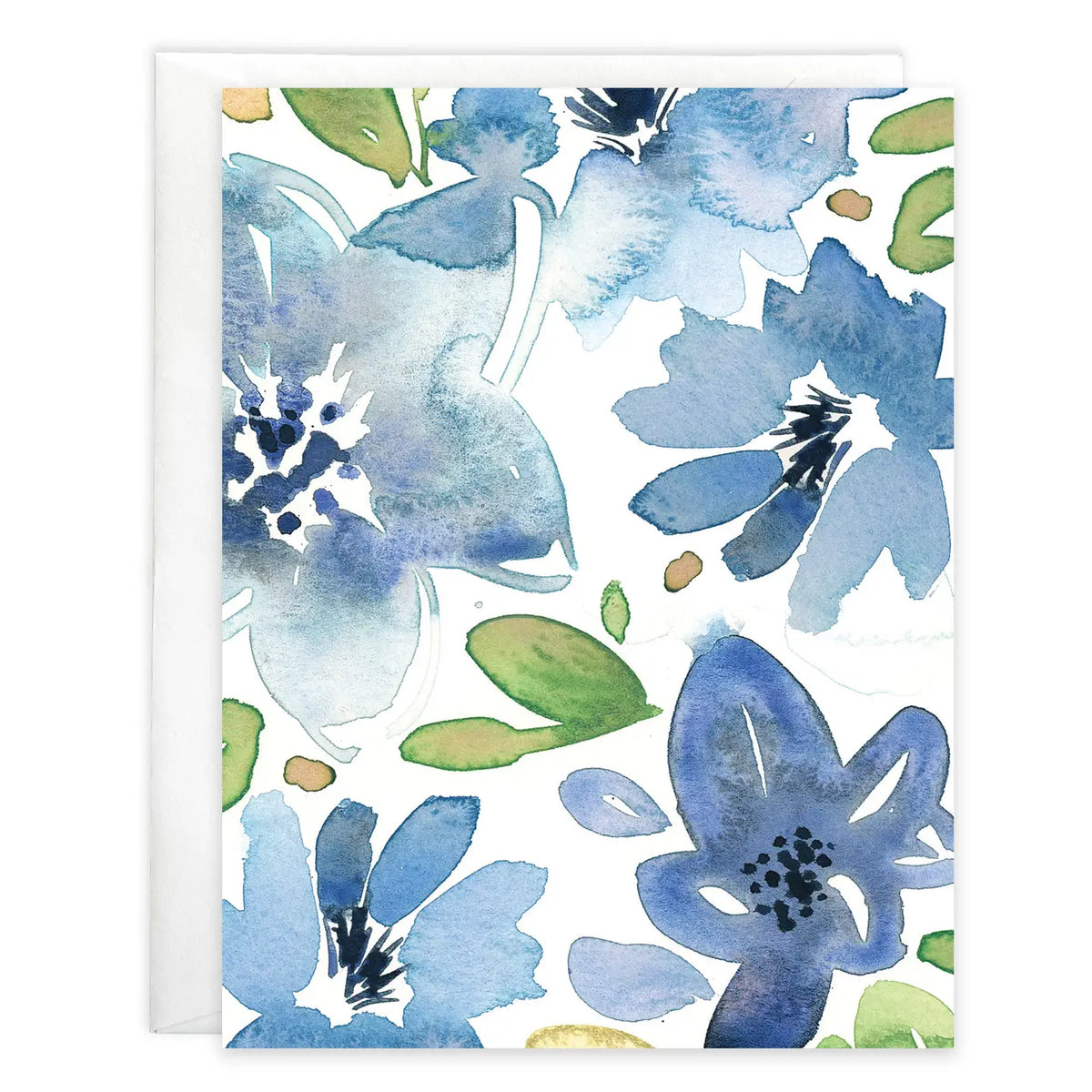 Gina B Designs Cards Gina B Designs Big Blue Blooms Blank Greeting Card Gina B Designs Big Blue Blooms Blank Greeting Card