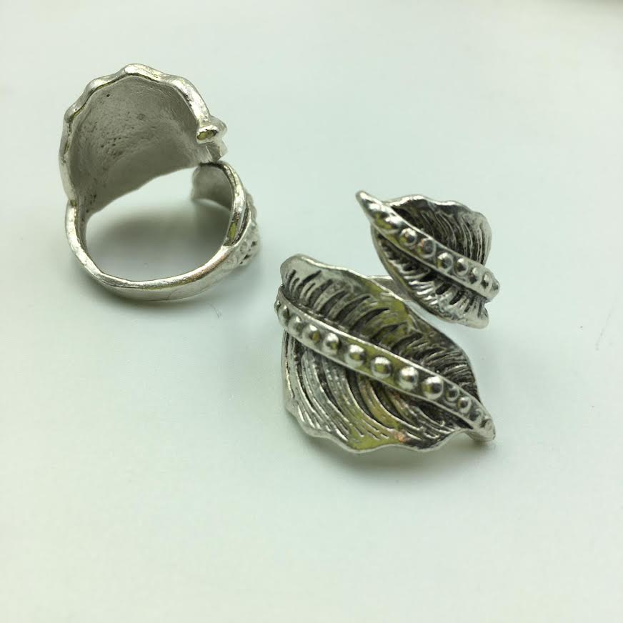 Volare Rings Volare Whispering Leaf Adjustable Ring - #4BR3NS 20710622 Volare Whispering Leaf Adjustable Ring - #4BR3NS