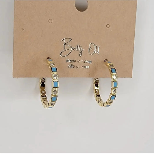 Betty Oh Jewelry Earrings Betty Oh Deco Hoop Earrings - Multiple Colors 51374558 Betty Oh Deco Hoop Earrings - Multiple Colors