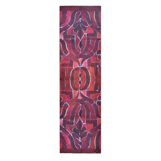 Dupatta Fleur Stained Glass Silk Scarf