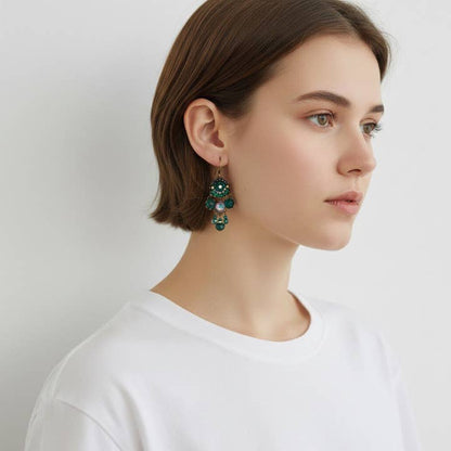 Melizi Jewelry Earrings Melizi Jewelry Dark Pine Crystal Earrings 12814558 Melizi Jewelry Dark Pine Crystal Earrings