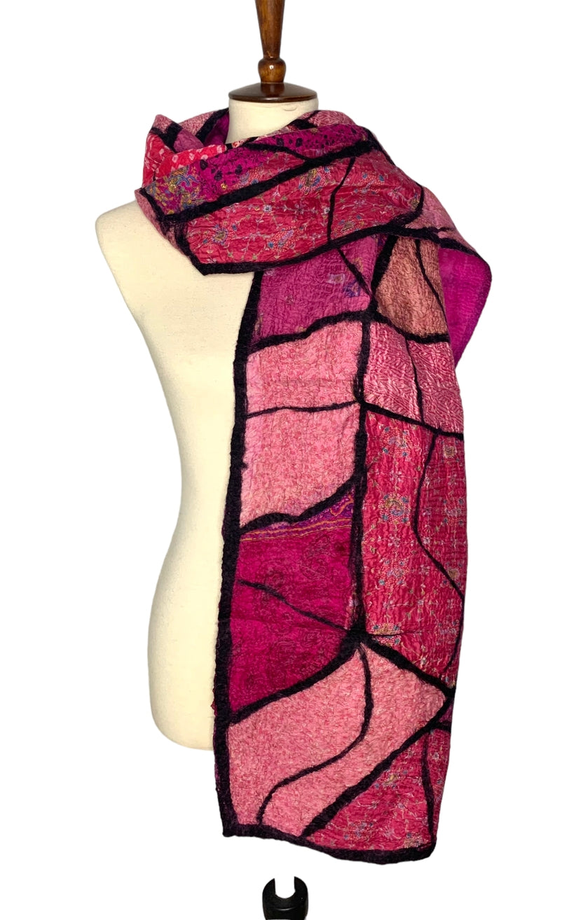 Pomegranate Moon Sari Patchwork Scarf - Multiple Colors