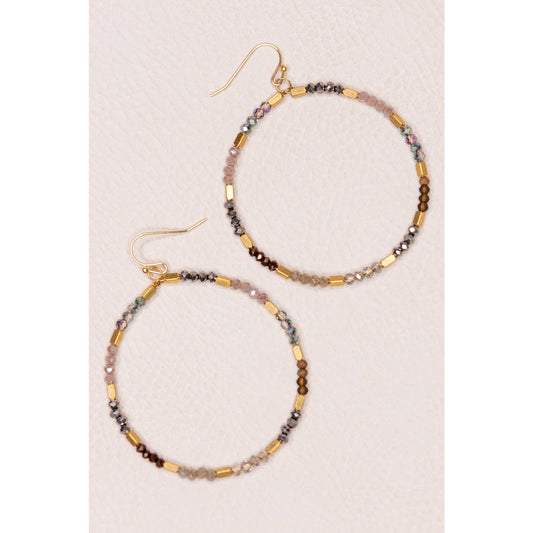Kennedy Multi Stone Hoop Earring