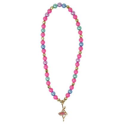 Pink Poppy Ballet Dance Necklace