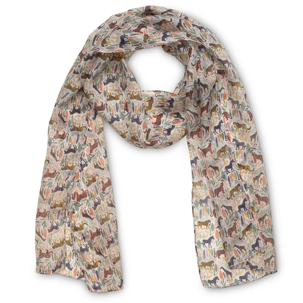 Quintessential Scarves Quintessential Safari Cream Silk Scarf Quintessential Safari Cream Silk Scarf