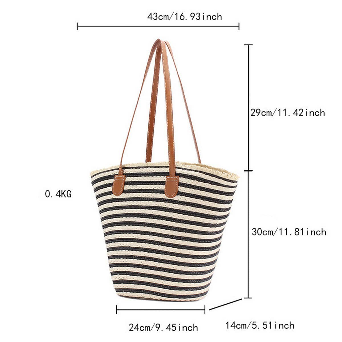 ACCITY Bags Casual Large Capacity Straw Tote Casual Large Capacity Straw Tote