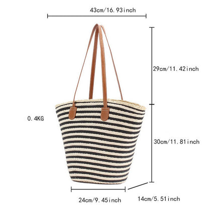 ACCITY Bags Casual Large Capacity Straw Tote Casual Large Capacity Straw Tote