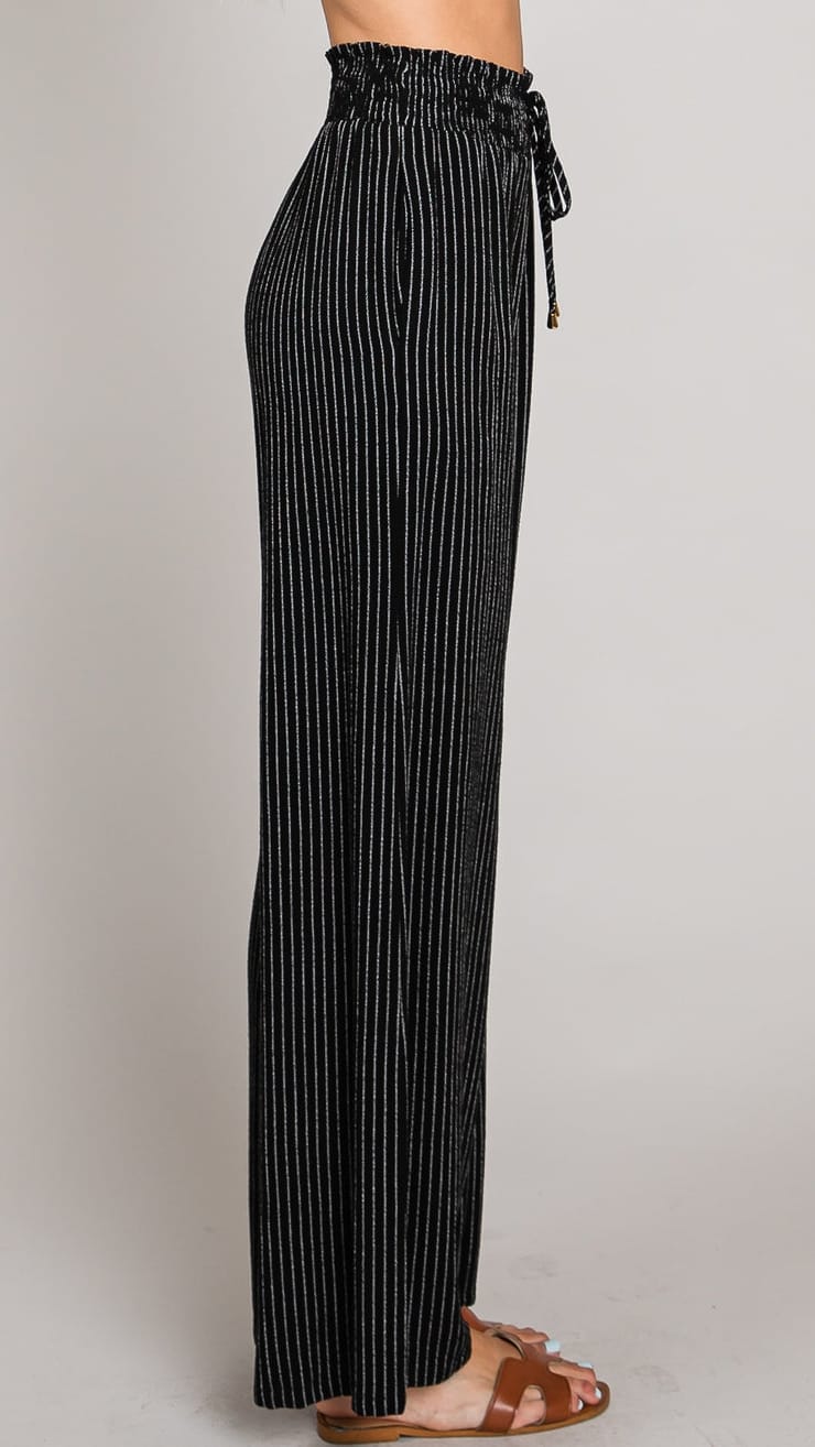 Allie Rose Pants Allie Rose Striped Linen Smocked Pants Allie Rose Striped Linen Smocked Pants