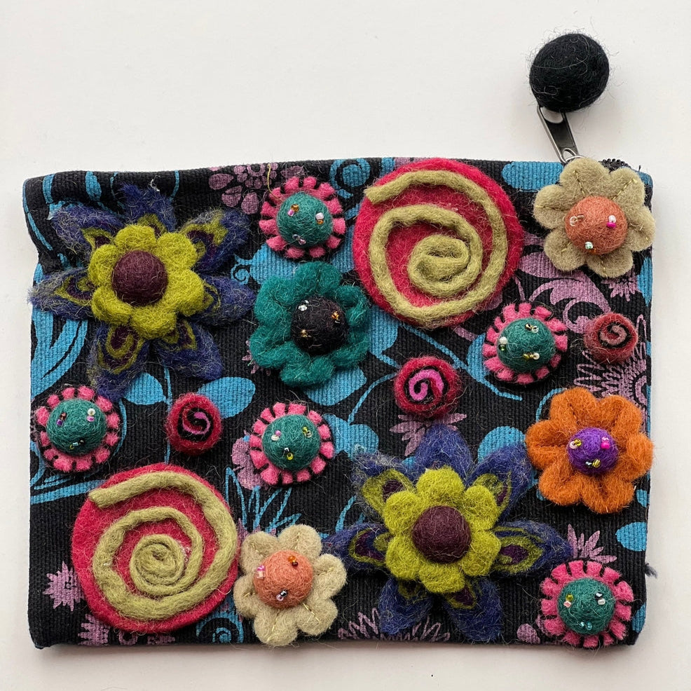 Whimsical Felted Coin Purse - Multiple Colors