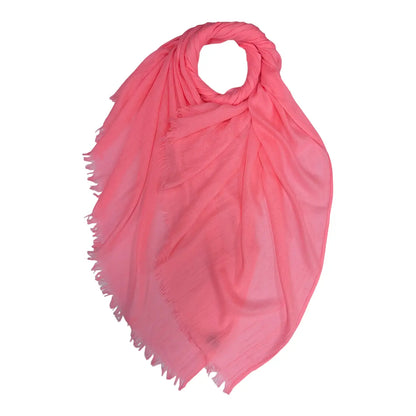 London Scarves Solid Fringe Lightweight Scarf - Multiple Colors