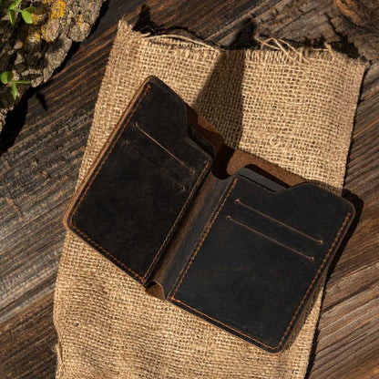 American Leather Goods Vertical Bifold Wallet - Multiple Colors