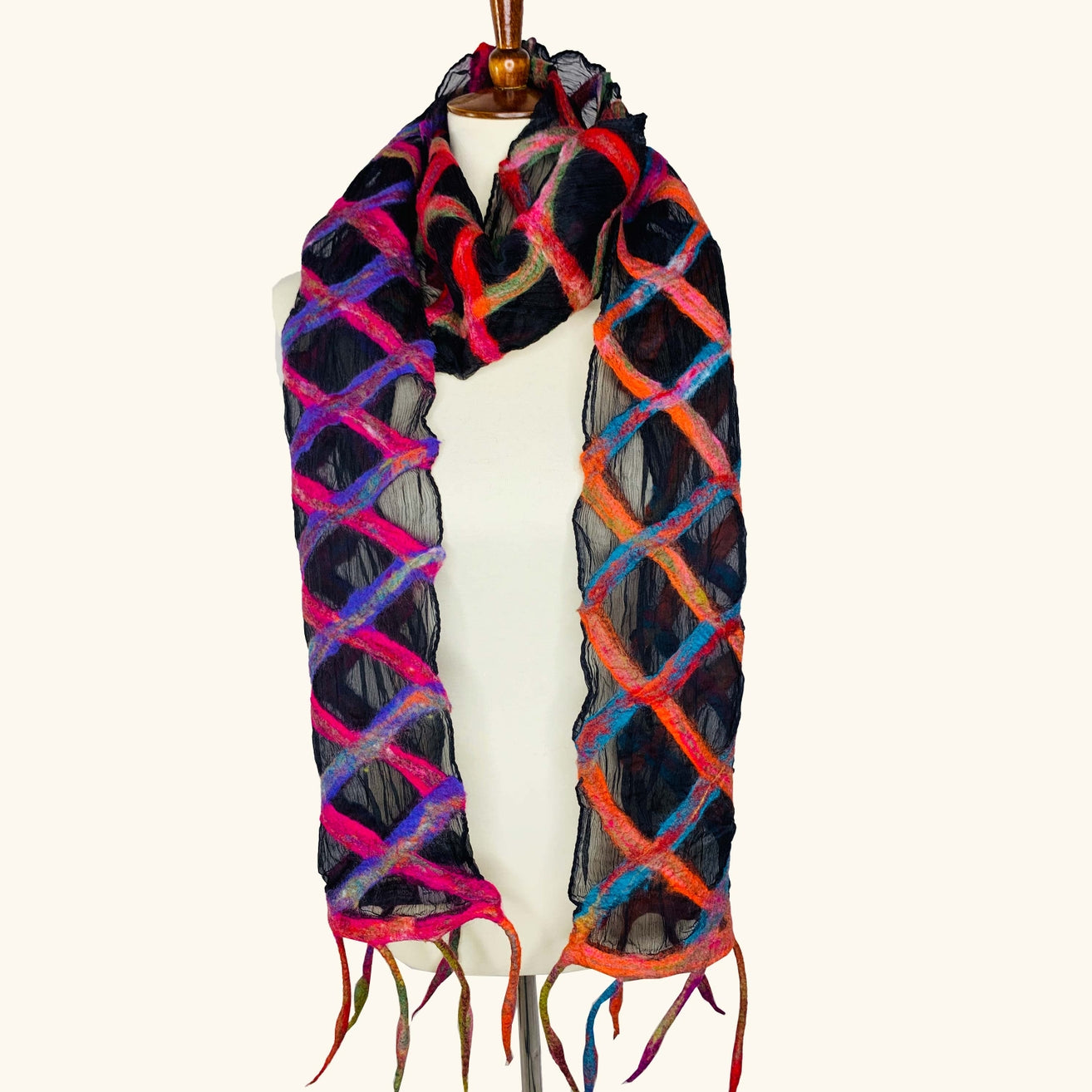 Pomegranate Moon Stained Glass Scarf