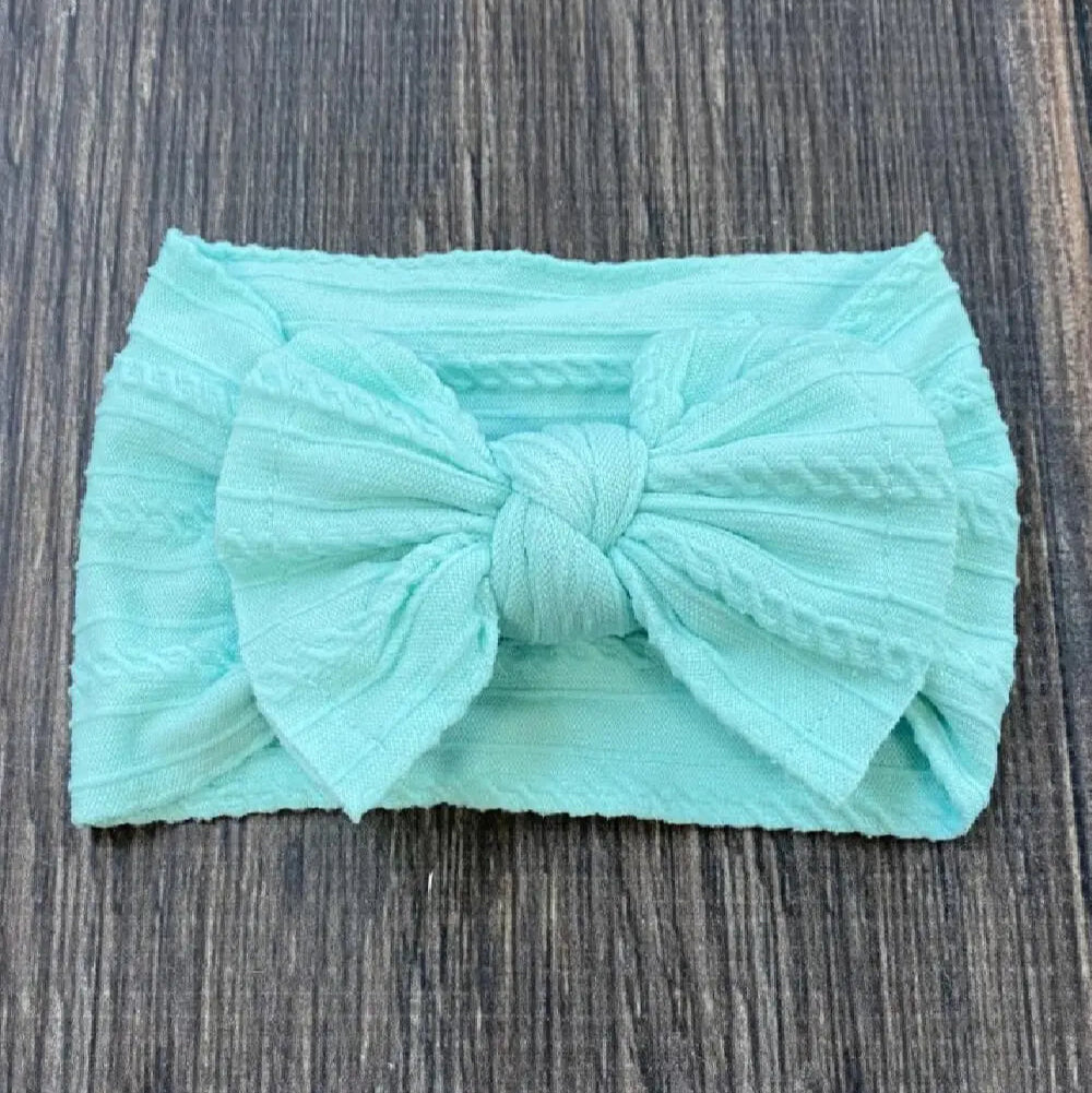 Cable Knit Bow Headband - Multiple Colors