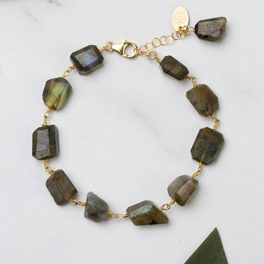 Anne Vaughan Verdant Labradorite Simple Bracelet