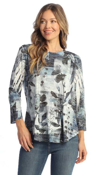 Jess & Jane Burnout 3/4 Sleeve Tee - Multiple Prints
