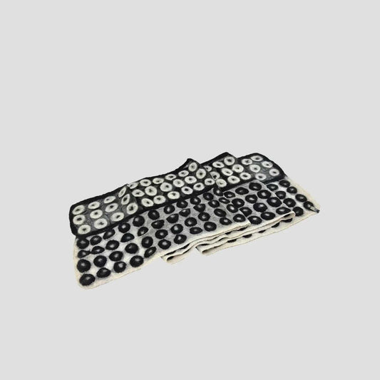 Feltiful Scarves Abstract Circle Felted Chiffon Scarf Abstract Circle Felted Chiffon Scarf