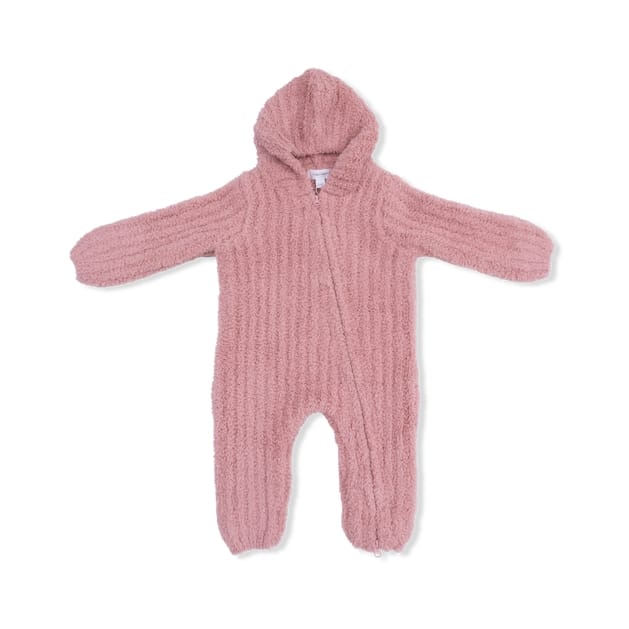 Angel Dear Children's Clothing Angel Dear Chenille Hooded Romper with Stripe Texture - Multiple Colors Angel Dear Chenille Hooded Romper with Stripe Texture - Multiple Colors