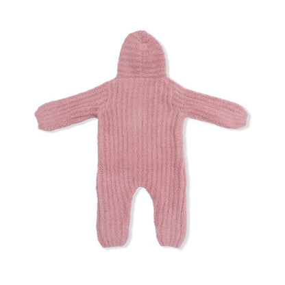 Angel Dear Children's Clothing Angel Dear Chenille Hooded Romper with Stripe Texture - Multiple Colors Angel Dear Chenille Hooded Romper with Stripe Texture - Multiple Colors