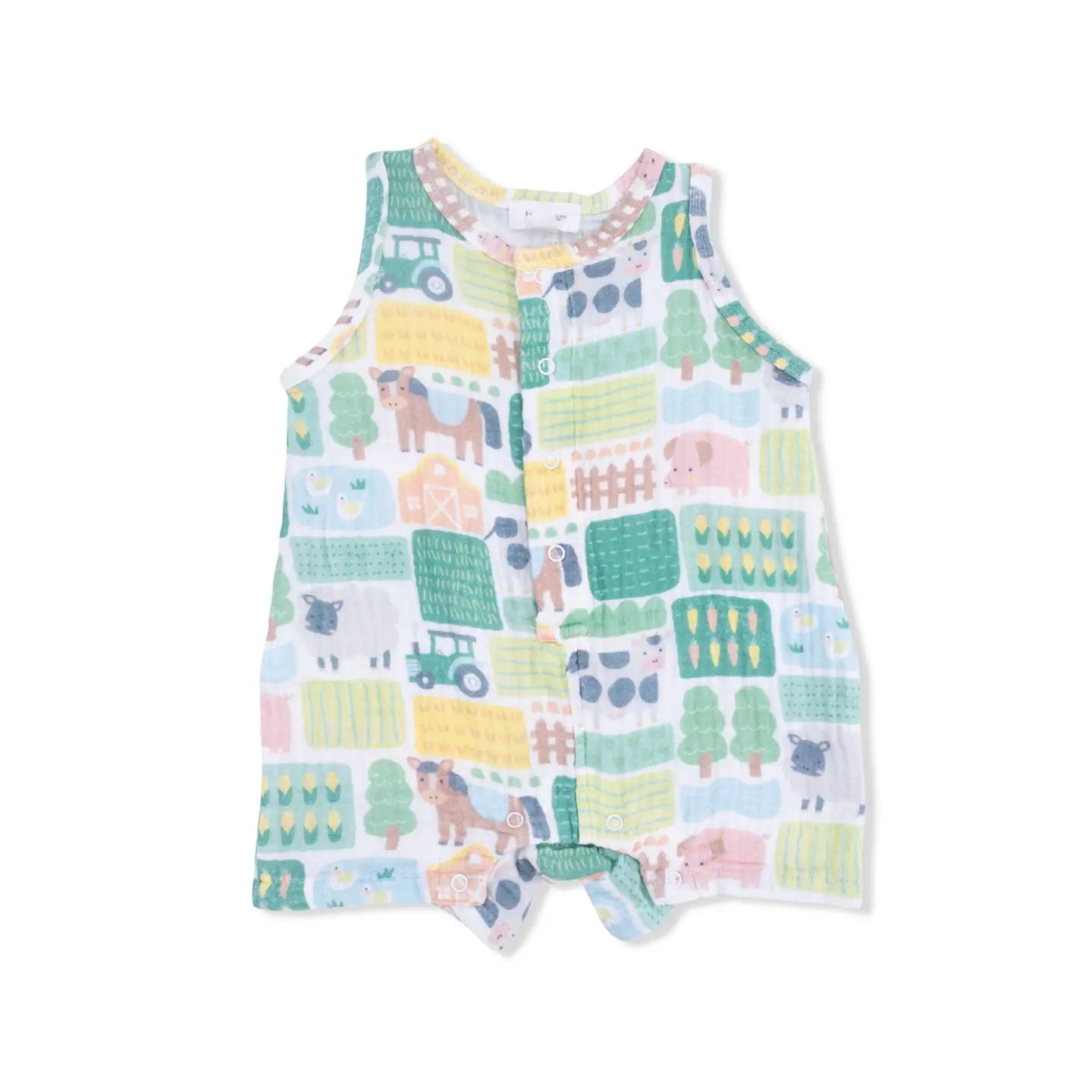 Angel Dear Children's Clothing Angel Dear Sleeveless Shortie Romper - Multiple Prints Angel Dear Sleeveless Shortie Romper - Multiple Prints