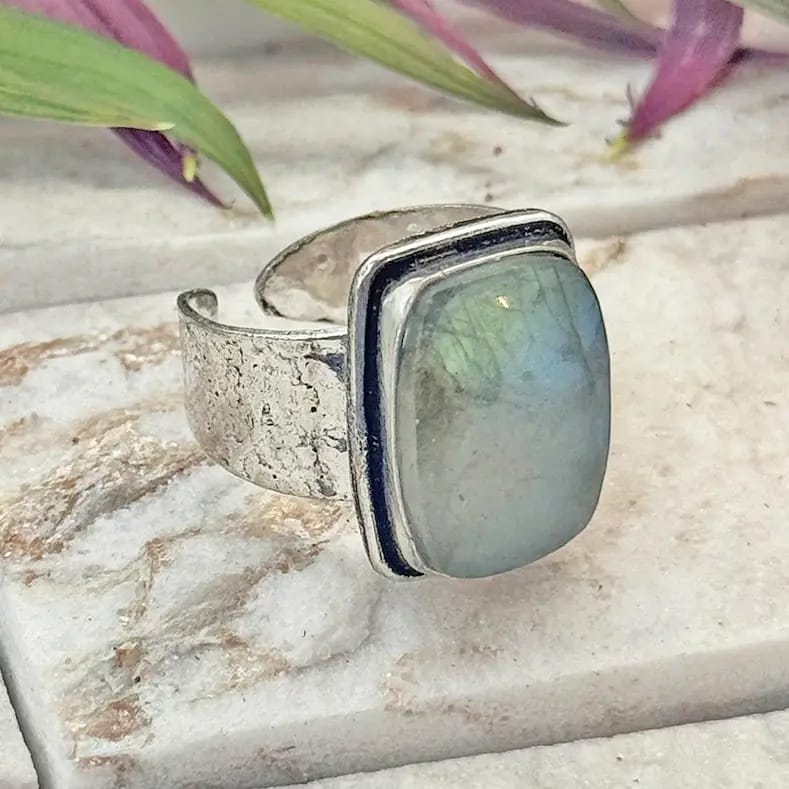 Anju Jewelry Rings Anju Jewelry Labradorite Stone Ring Anju Jewelry Labradorite Stone Ring