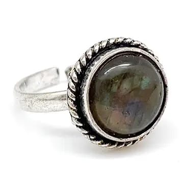 Anju Jewelry Rings Anju Jewelry Small Labradorite Stone Ring Anju Jewelry Small Labradorite Stone Ring