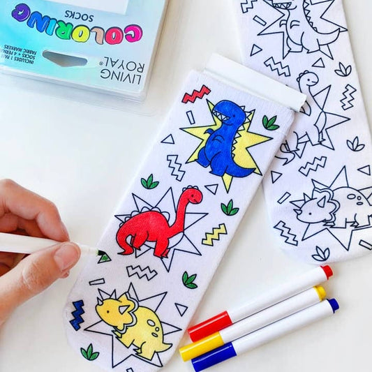 Living Royal Children's Clothing Living Royal Ankle Sock DIY Coloring Kit - Multiple Prints Living Royal Ankle Sock DIY Coloring Kit - Multiple Prints