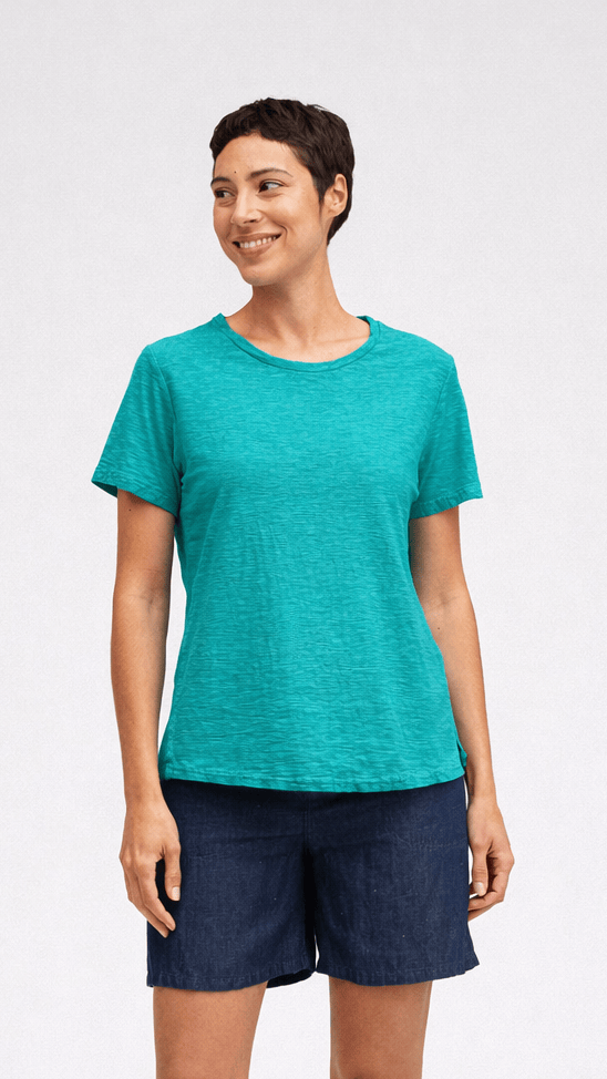 Cut Loose Tees Cut Loose Cotton/Linen Short Sleeve Crop Top - Multiple Colors 75633886 Cut Loose Cotton/Linen Short Sleeve Crop Top - Multiple Colors