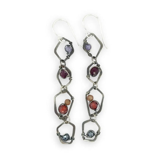 Art By Any Means Earrings Art By Any Means Jeweled Honey Comb Dangle Earrings Art By Any Means Jeweled Honey Comb Dangle Earrings