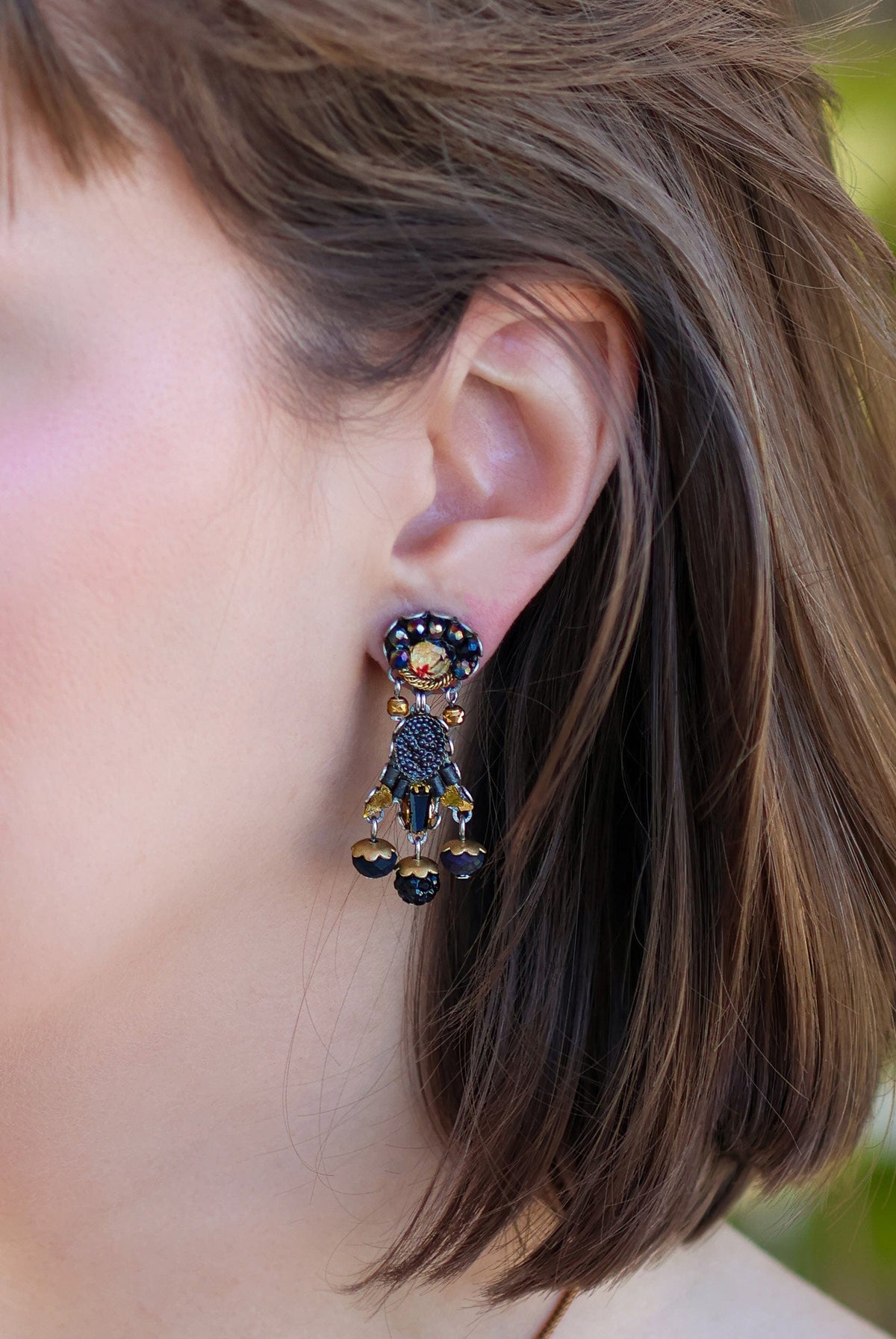 Ayala Bar Earrings Ayala Bar Obsidian Night Spitha Earrings 16096478 Ayala Bar Obsidian Night Spitha Earrings