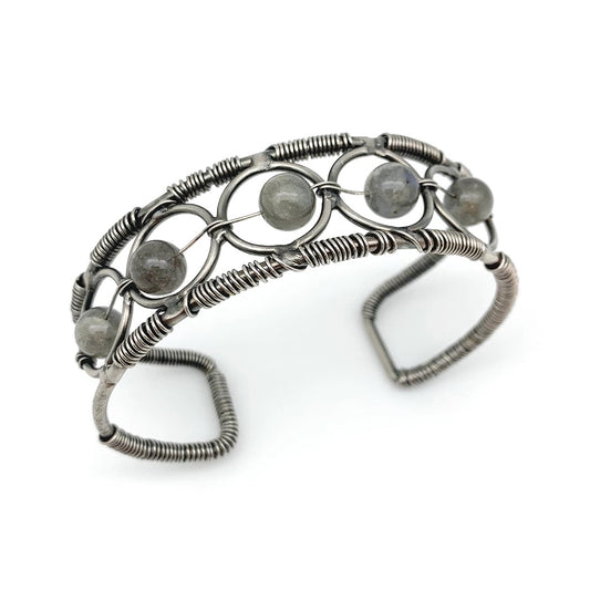 Anju Jewelry Wire Wrapped Stone Cuff Bracelet