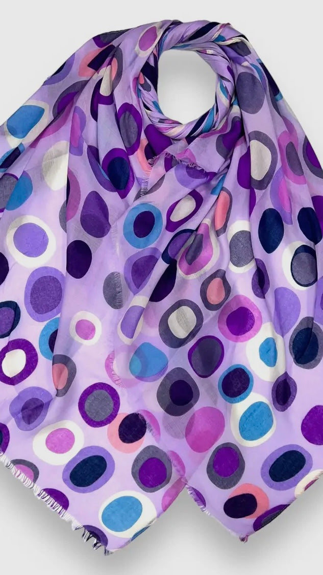 London Scarves Retro Style Dots Scarf - Multiple Colors