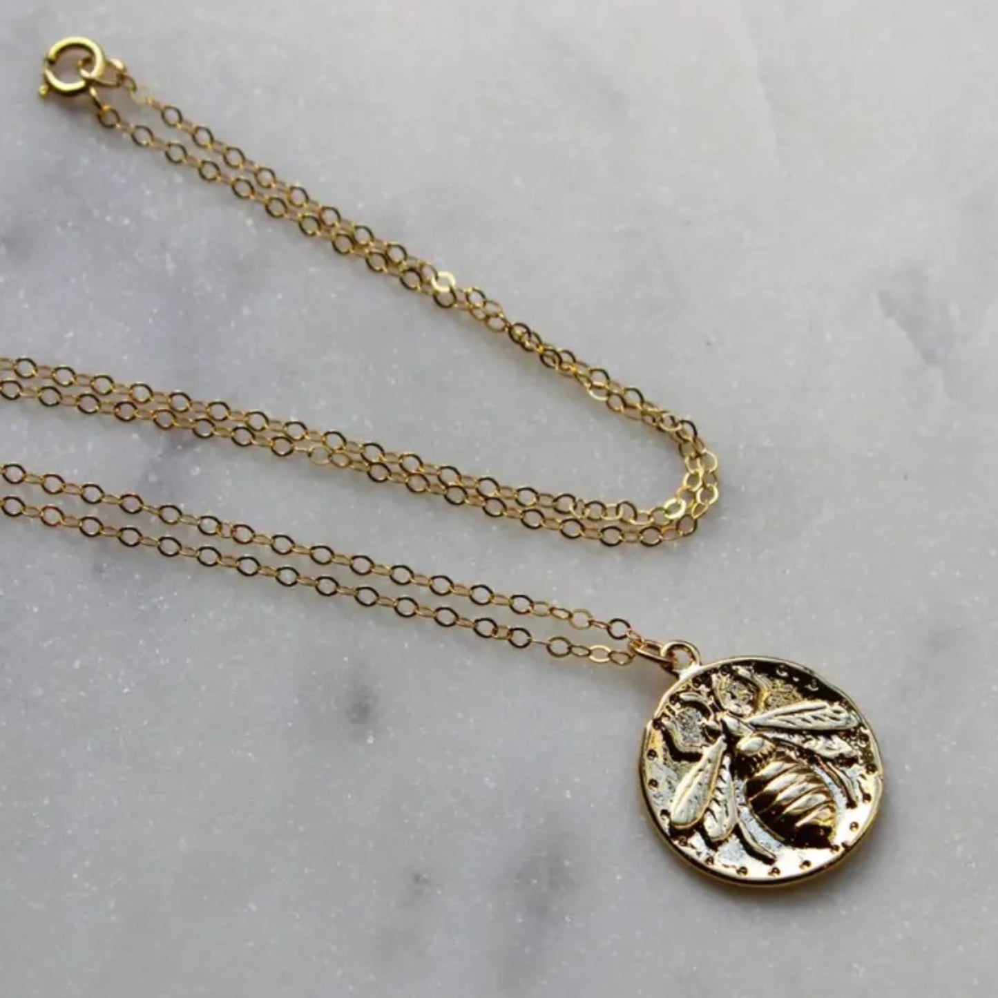 Laalee Jewelry Gold Bee Pendant Necklace