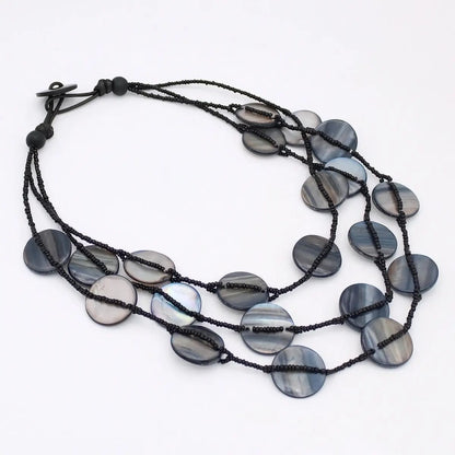 Sylca Designs Necklaces Sylca Black Sky Dream Bib Necklace Sylca Black Sky Dream Bib Necklace