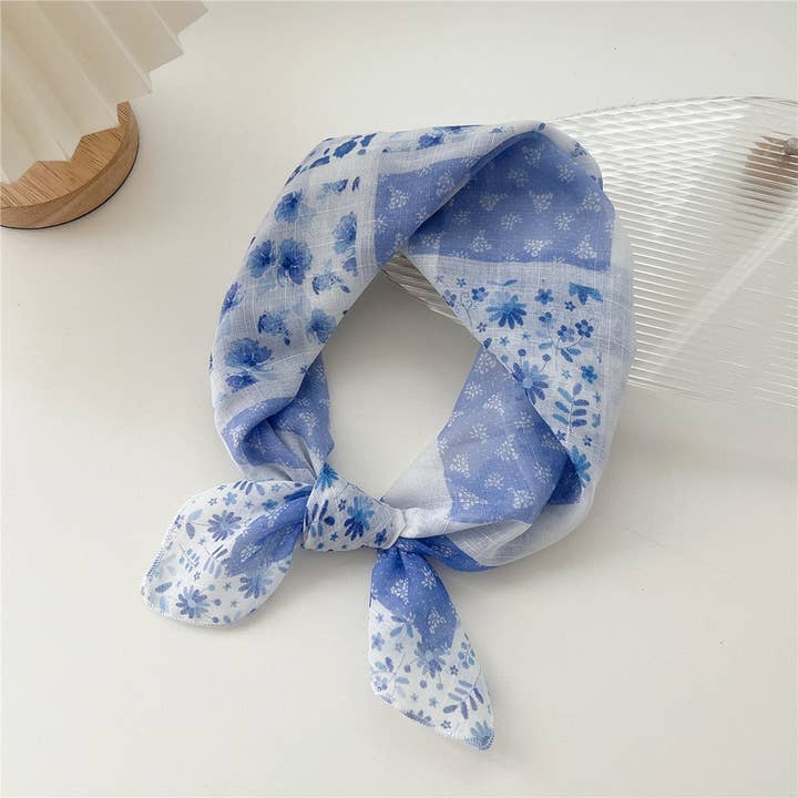ACCITY Scarves Floral Lightweight Square Head Scarf - Multiple Prints 73650910 Floral Lightweight Square Head Scarf - Multiple Prints