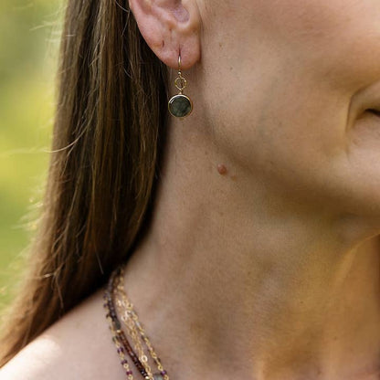 Anne Vaughan Designs Jewelry Earrings Anne Vaughan Blue Moon Labradorite Simple Earrings Anne Vaughan Blue Moon Labradorite Simple Earrings