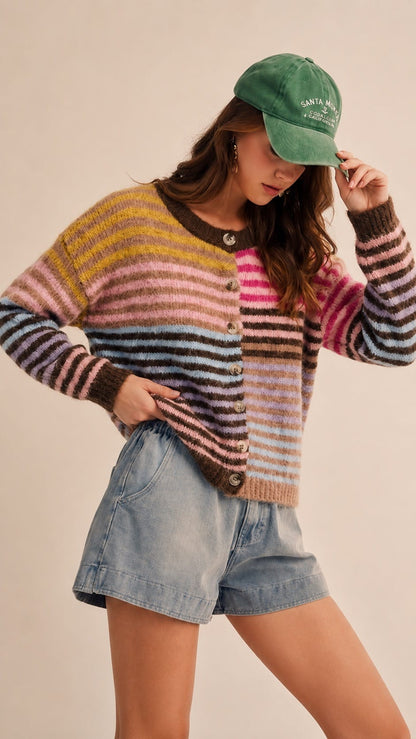IVE Cardigans Candy Lane Striped Cardigan Candy Lane Striped Cardigan