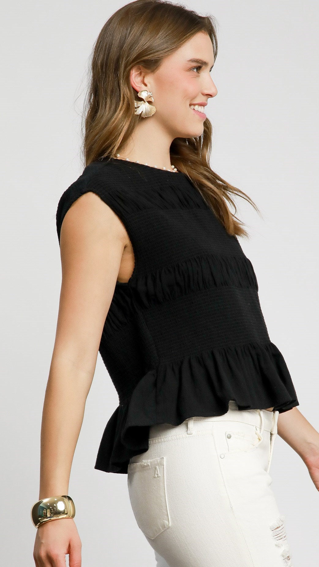 Umgee Tiered Smocked Top - Multiple Colors