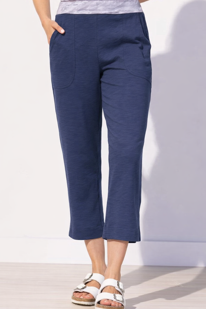 Escape Cotton Slub Pocket Capri Pant - Multiple Colors