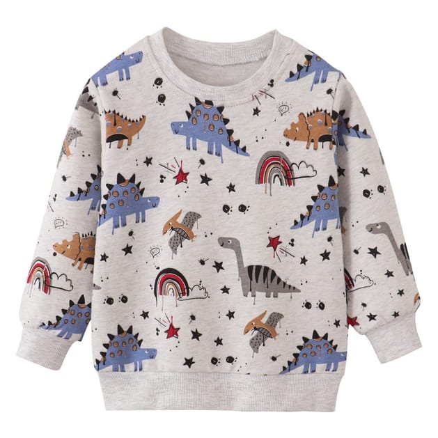 The Find Peaks Children's Clothing The Find Peaks Cartoon Dino Sweatshirt The Find Peaks Cartoon Dino Sweatshirt